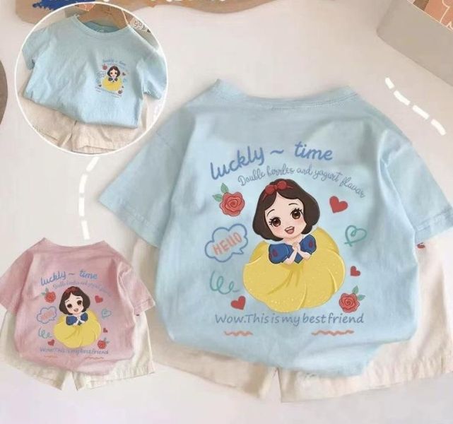 純棉雙面白雪公主短T 