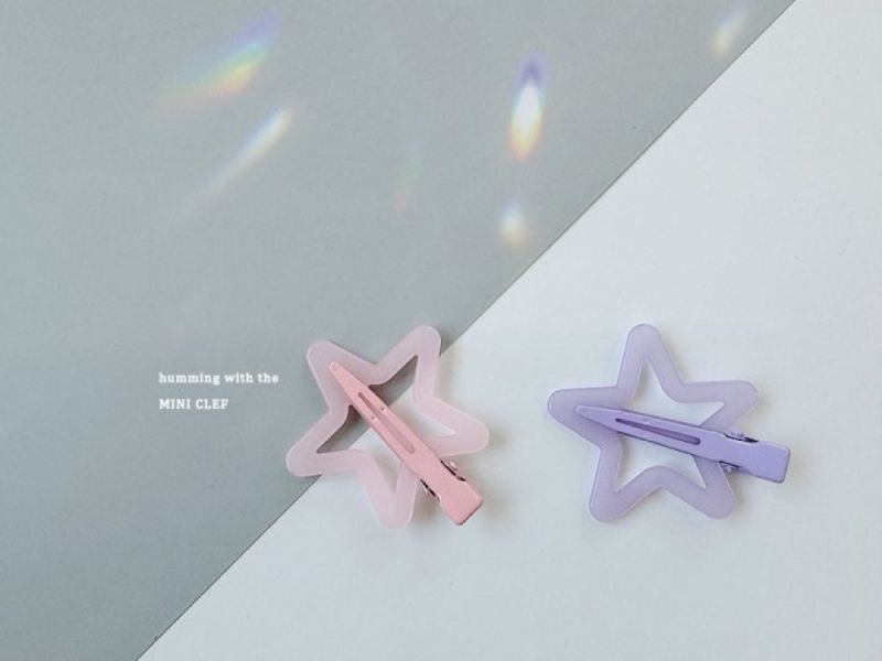 五彩星型髮夾 