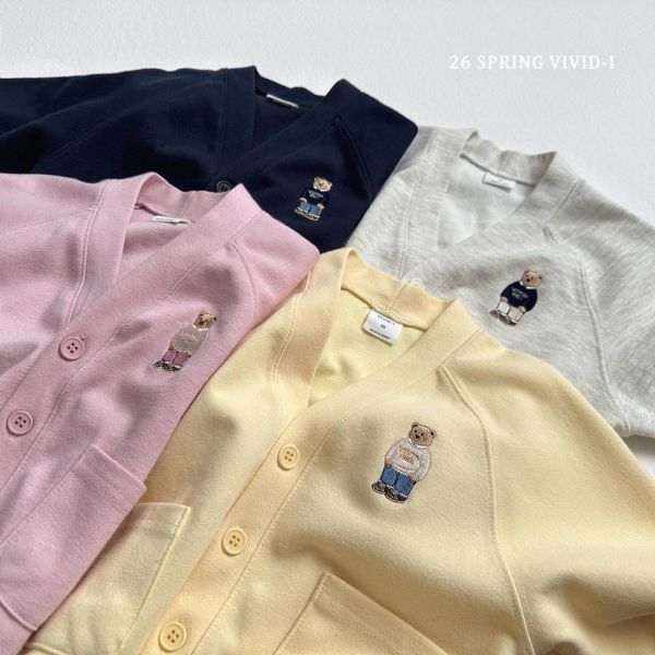 正韓-小熊刺繡口袋外套(VIVID) 