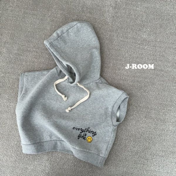 J-ROOM 字母刺繡連帽背心 
