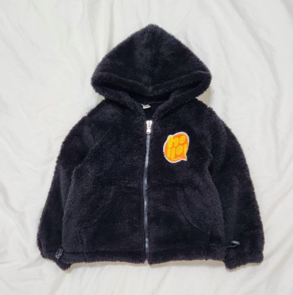 DAILY SHOP  毛毛拉鍊連帽外套 