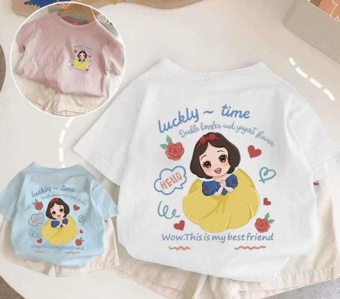 純棉雙面白雪公主短T 