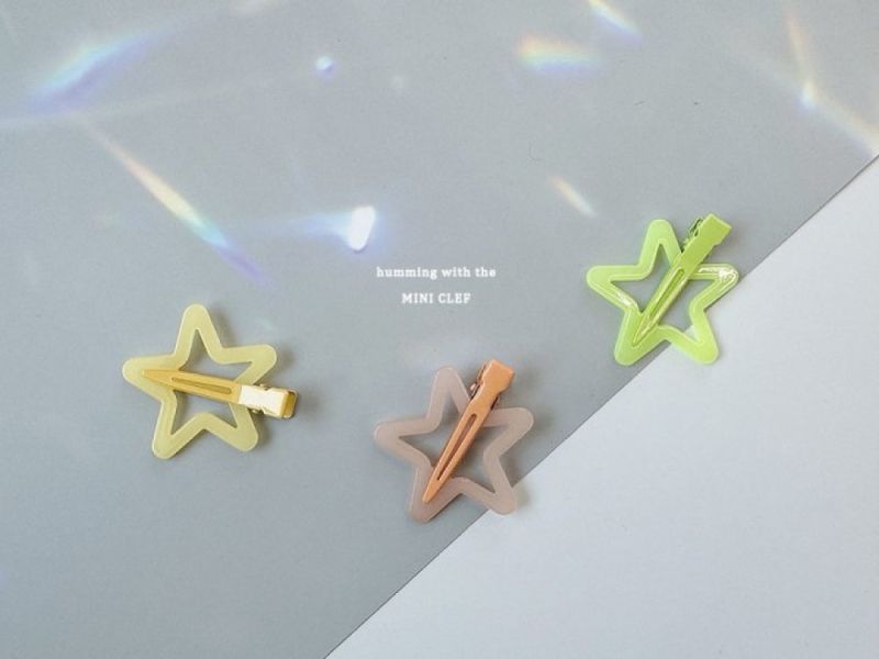 五彩星型髮夾 