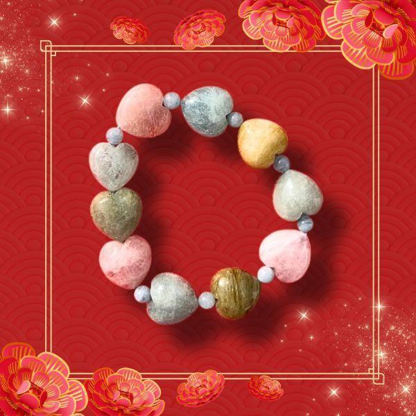 彩摩根愛心手珠內直徑4.5公分、外直徑7.3公分 