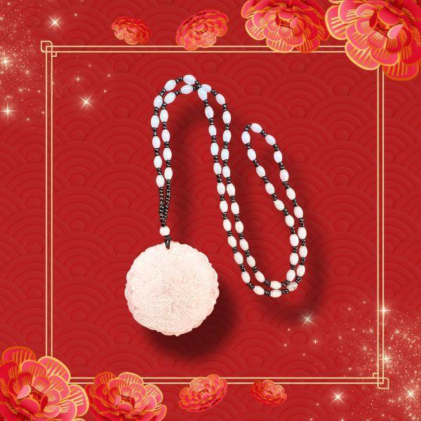 好運連連崑崙玉石項鏈 全長31.8公分【 男、女 】 