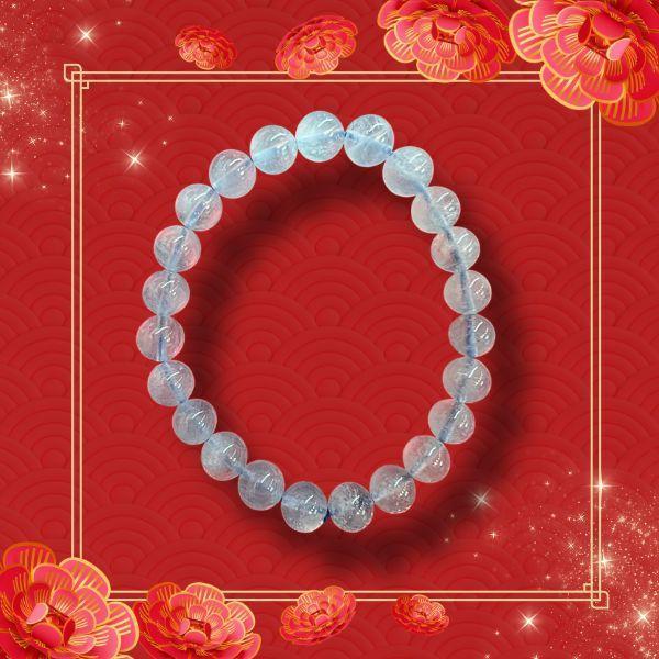 海藍寶水晶8mm手珠 