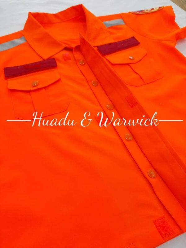 【Huadu&Warwick】客製化兒童海巡勤務服(套裝)/海巡/勤務服/橘操/套組/套裝(短袖/長袖) 