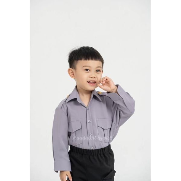 【Huadu&Warwick】兒童制服訂製 舊式警察制服(短袖/長袖) 