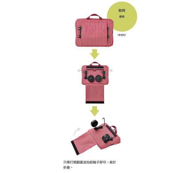 [每組6只] 日本時尚摺疊購物袋附輪子 日本時尚摺疊購物袋附輪子