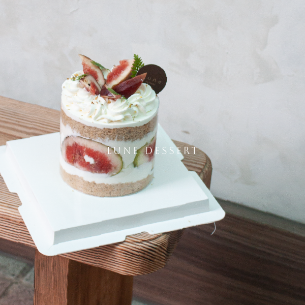 桂花無花果蛋糕 桂花無花果蛋糕、桂花蛋糕、無花果蛋糕、戚風蛋糕推薦、手作蛋糕、台灣甜點店、季節限定甜點、璐尼甜點