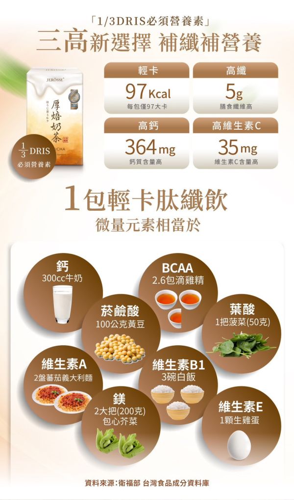 婕樂纖肽纖飲奶茶口味 