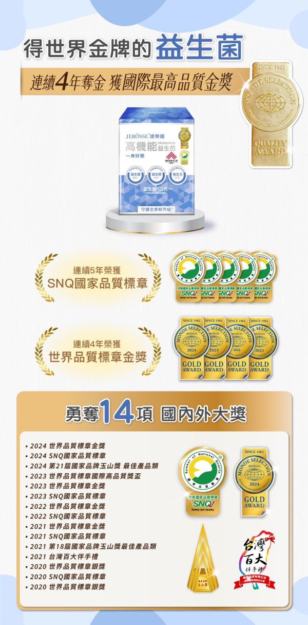 婕樂纖高機能益生菌 