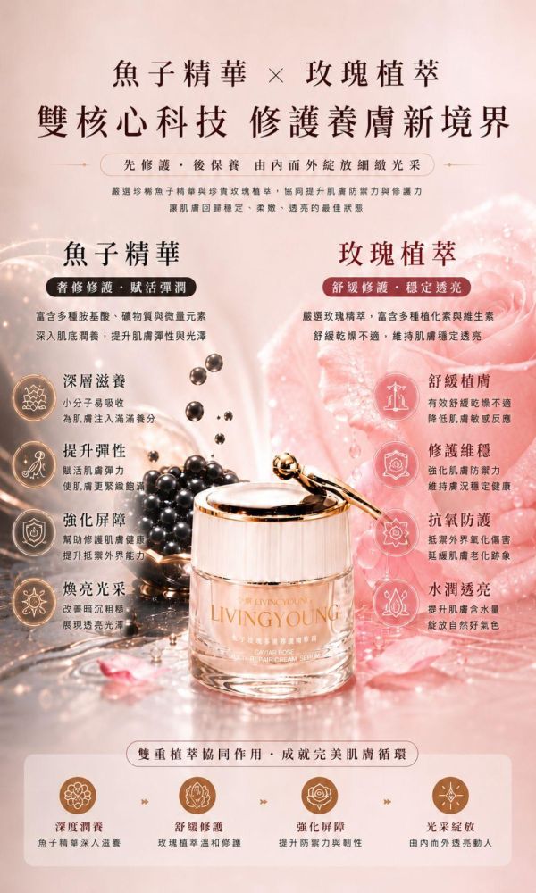 魚子玫瑰多重修護精華霜 