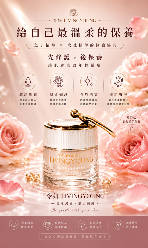 魚子玫瑰多重修護精華霜 