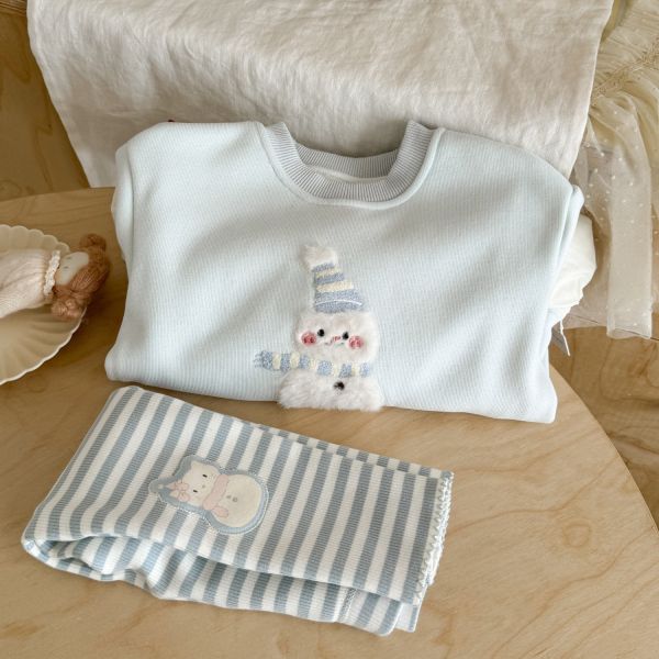 可愛雪人毛毛內刷絨套裝 可愛雪人毛毛內刷絨套裝