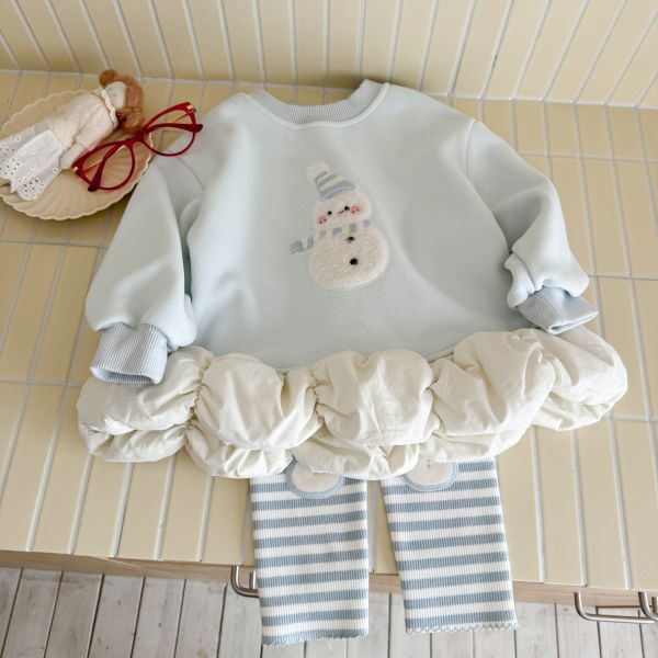 可愛雪人毛毛內刷絨套裝 可愛雪人毛毛內刷絨套裝