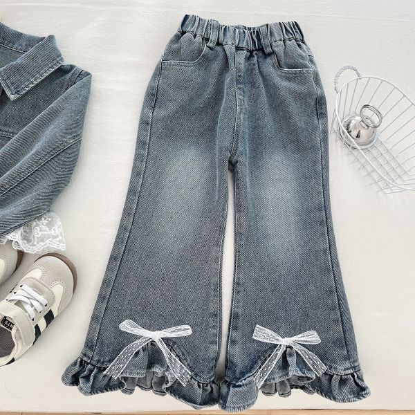 蕾絲蝴蝶結牛仔套裝 蕾絲蝴蝶結牛仔套裝