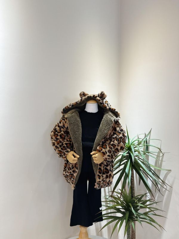 毛毛豹紋外套 毛毛豹紋外套