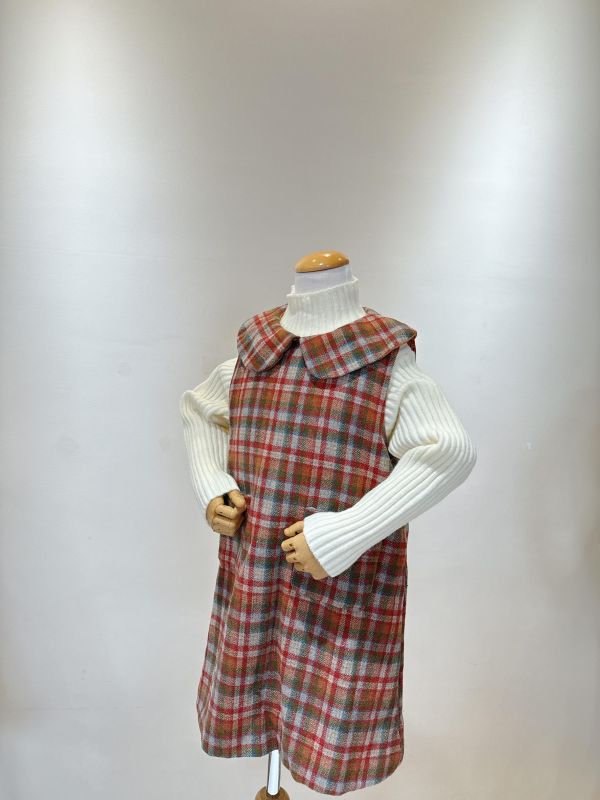 毛呢格子背心裙套裝 毛呢格子背心裙套裝