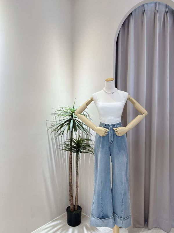 質感刷色反摺褲管寬褲 質感刷色反摺褲管寬褲