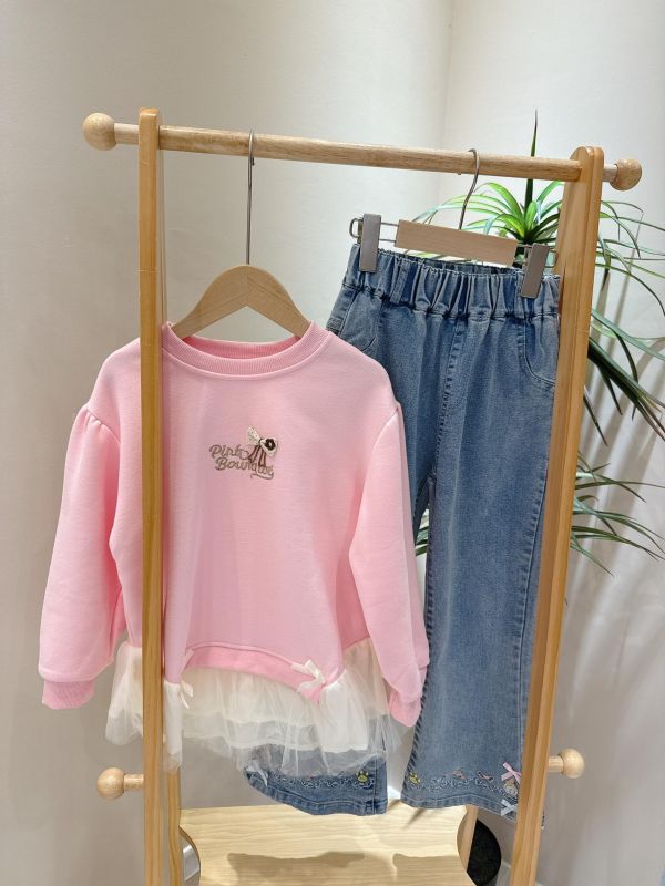 下擺網紗蝴蝶結上衣 下擺網紗蝴蝶結上衣