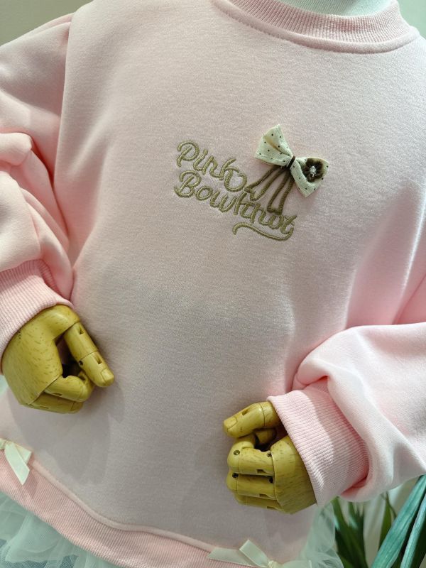 下擺網紗蝴蝶結上衣 下擺網紗蝴蝶結上衣