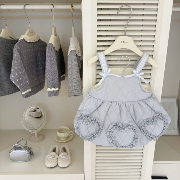 愛心花邊吊帶裙加絨套裝 愛心花邊吊帶裙加絨套裝