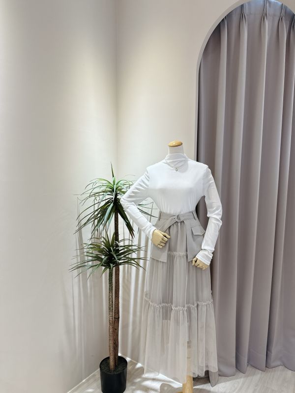 層次感馬甲拼接紗裙 層次感馬甲拼接紗裙