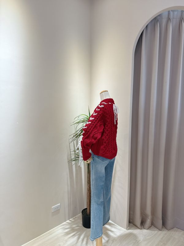 麻花綁帶毛衣(預購) 麻花綁帶毛衣