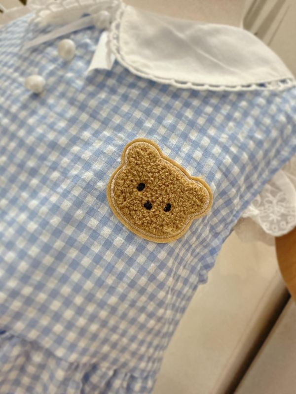 小熊格子洋裝 小熊格子洋裝