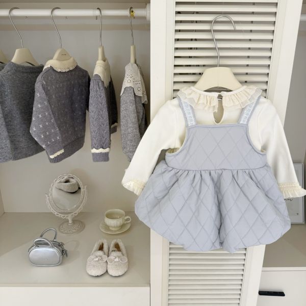 愛心花邊吊帶裙加絨套裝 愛心花邊吊帶裙加絨套裝