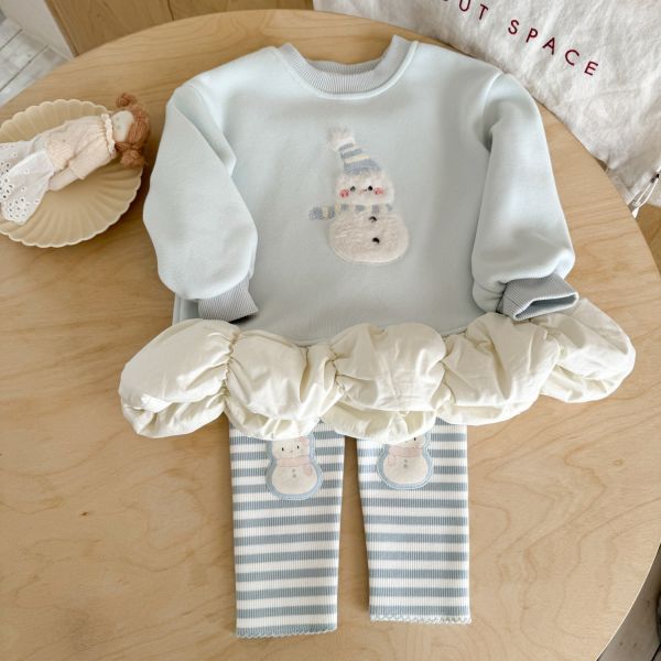 可愛雪人毛毛內刷絨套裝 可愛雪人毛毛內刷絨套裝