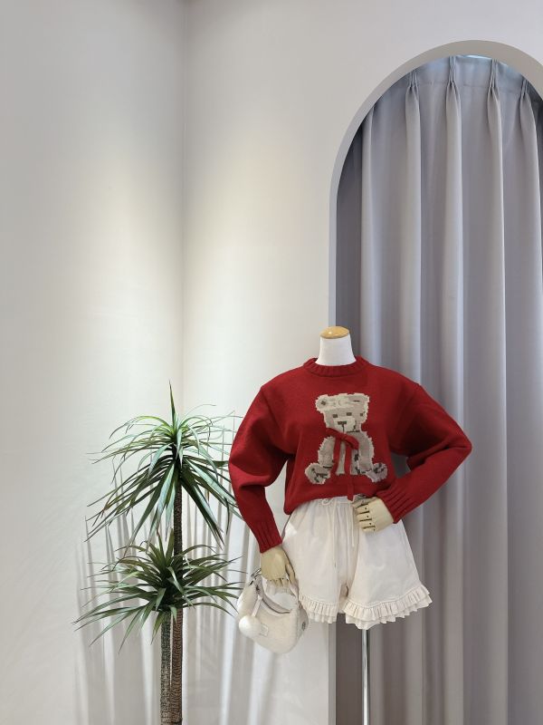 立體蝴蝶結小熊針織衫 立體蝴蝶結小熊針織衫