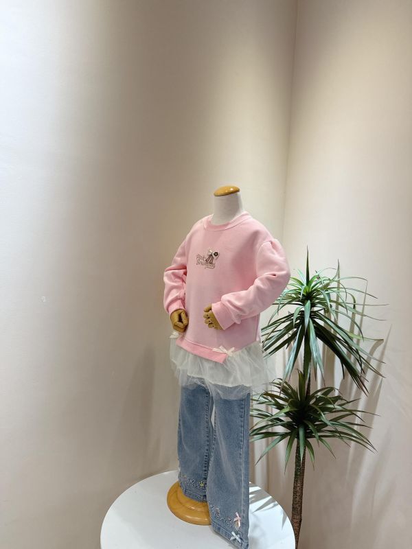 下擺網紗蝴蝶結上衣 下擺網紗蝴蝶結上衣