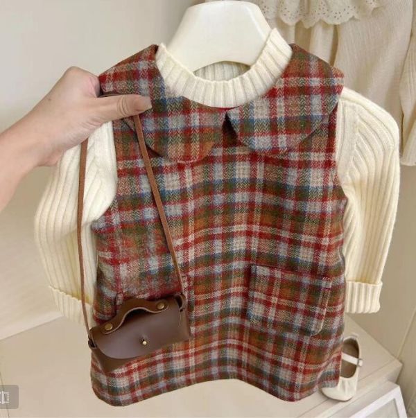 毛呢格子套裝洋裝 毛呢格子套裝洋裝