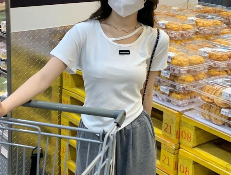不規則短T 不規則短T,素T,上衣,短袖