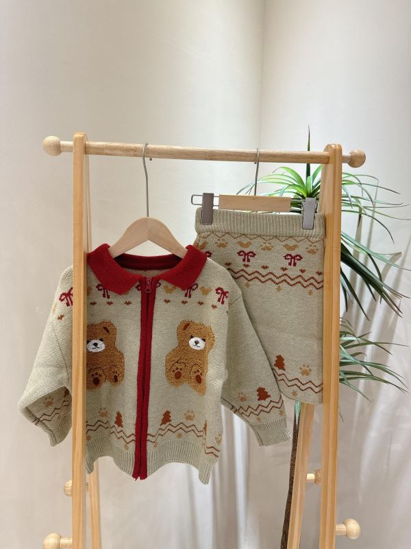 針織泰迪熊毛線套裝 針織泰迪熊毛線套裝