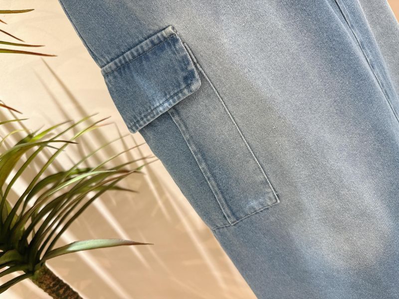 大口袋造型工裝牛仔長裙 大口袋造型工裝牛仔長裙