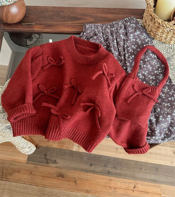 針織蝴蝶結毛衣 針織蝴蝶結毛衣