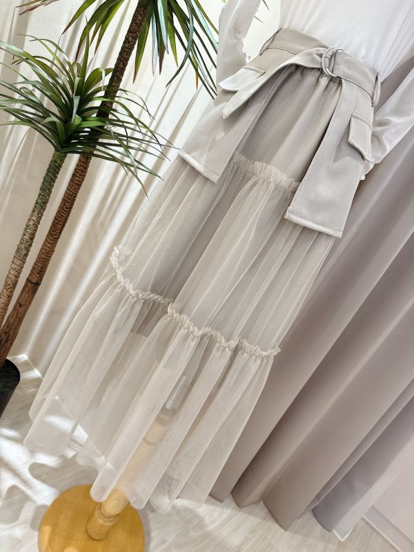 層次感馬甲拼接紗裙 層次感馬甲拼接紗裙