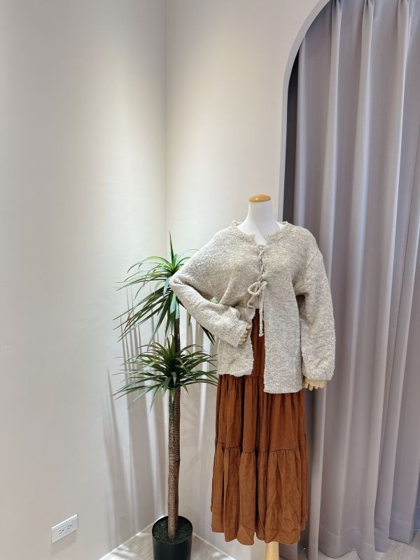 交叉綁帶針織罩衫外套 交叉綁帶針織罩衫外套