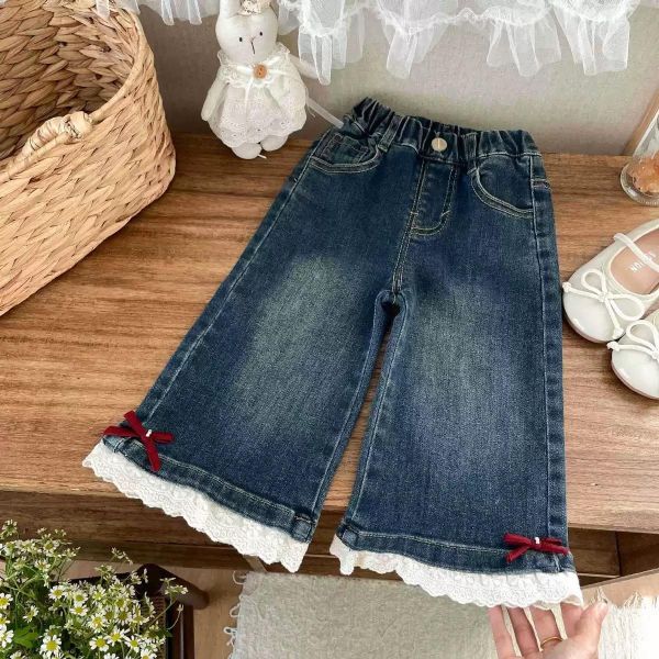 蕾絲蝴蝶結牛仔褲 蕾絲蝴蝶結牛仔褲