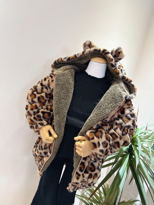 毛毛豹紋外套 毛毛豹紋外套