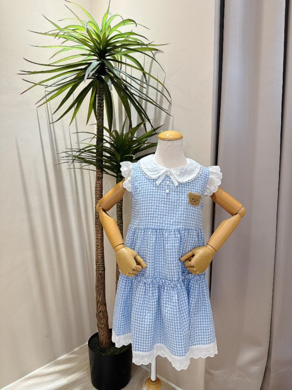 小熊格子洋裝 小熊格子洋裝