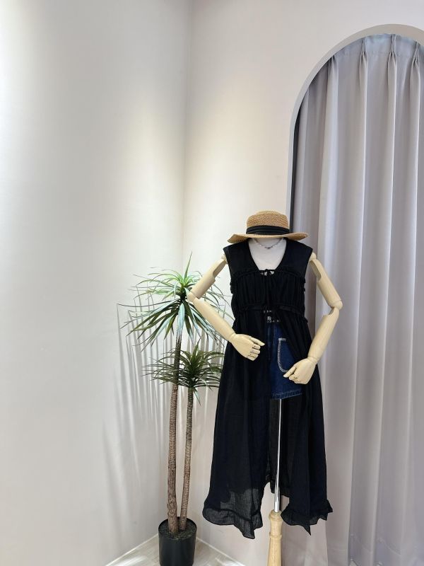 氣質蝴蝶結綁帶長版外搭(預購) 氣質蝴蝶結綁帶長版外搭