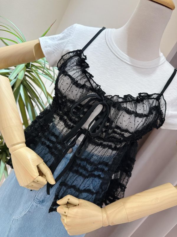 唯美蕾絲綁帶背心 唯美蕾絲綁帶背心