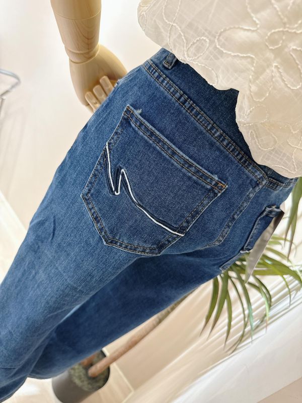 經典刷白九分牛仔喇叭褲 經典刷白九分牛仔喇叭褲