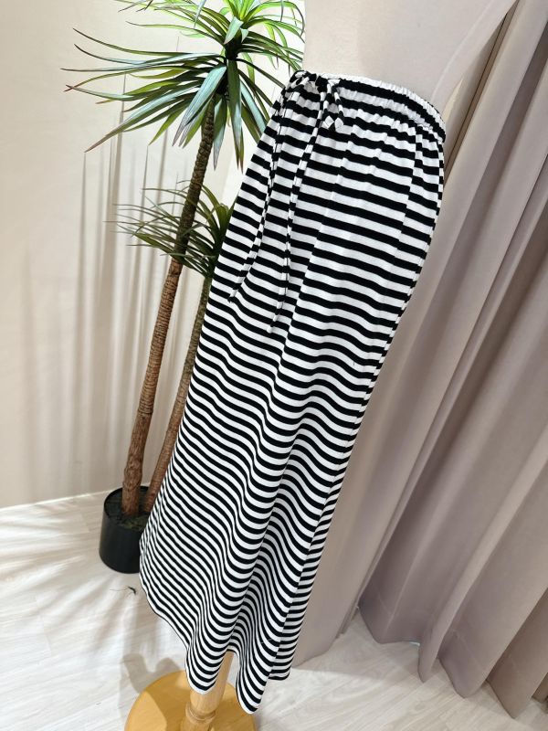 條紋棉柔魚尾裙 條紋棉柔魚尾裙