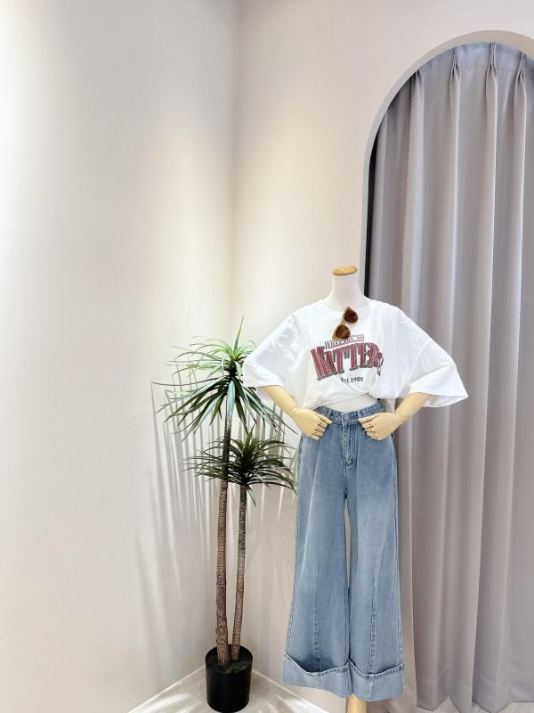 質感刷色反摺褲管寬褲 質感刷色反摺褲管寬褲