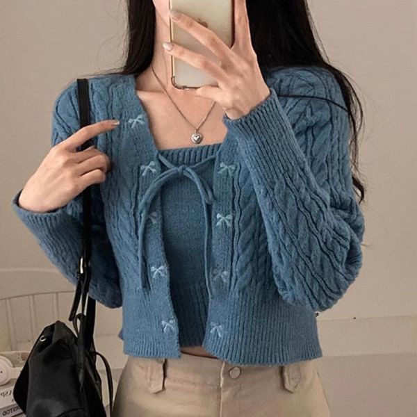 復古甜美蝴蝶结針織上衣 復古甜美蝴蝶结針織上衣